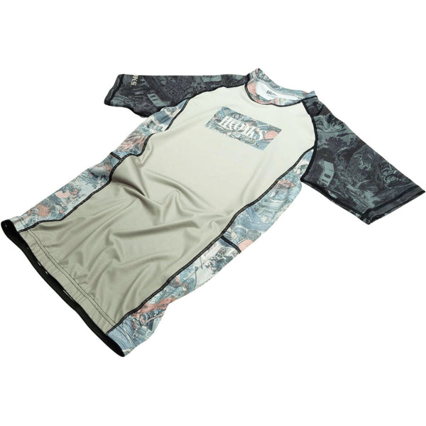 Hooks Short Sleeve BJJ Rashguard - Battle.