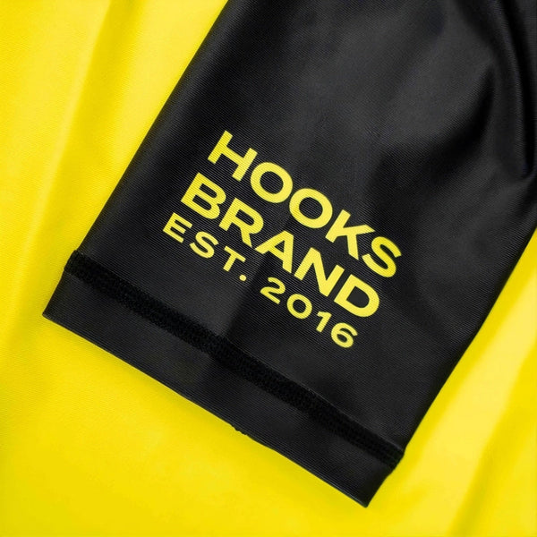 Hooks Kids 2026 Ranked BJJ Rash Guard - Yellow