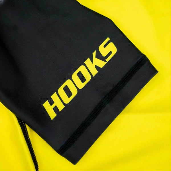 Hooks Kids 2026 Ranked BJJ Rash Guard - Yellow