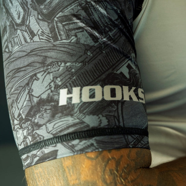 Hooks Short Sleeve BJJ Rashguard - Battle.