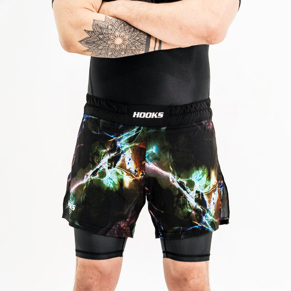Hooks MMA Shorts - Dark Lights Fight Shorts