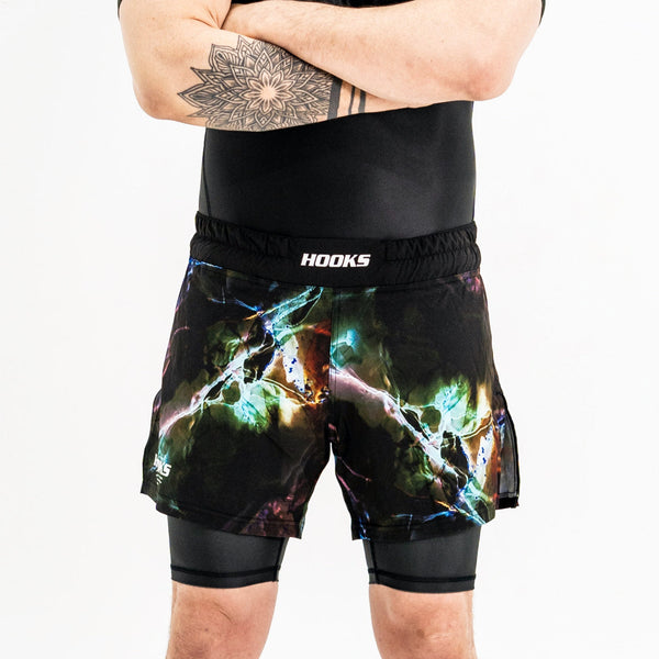 Hooks MMA Shorts - Dark Lights Fight Shorts.