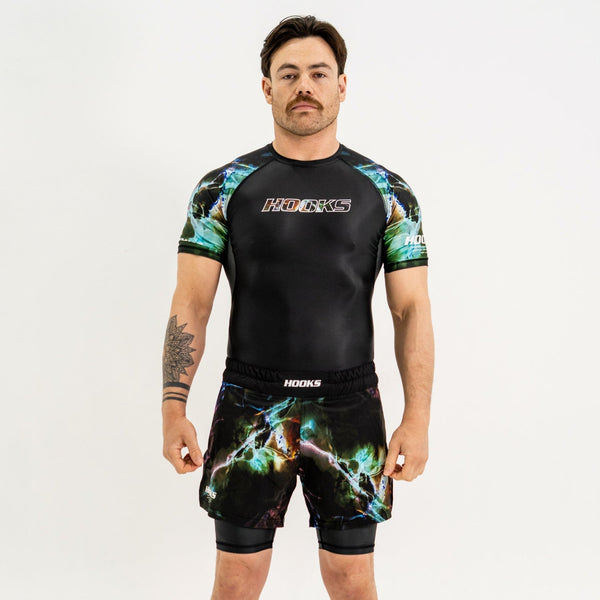 Hooks MMA Shorts - Dark Lights Fight Shorts.