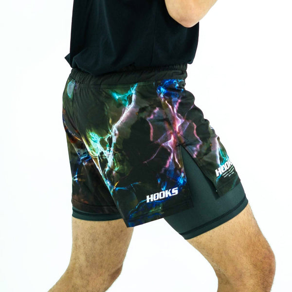 Hooks MMA Shorts - Dark Lights Fight Shorts.