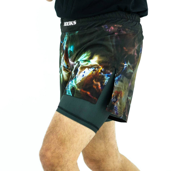 Hooks MMA Shorts - Dark Lights Fight Shorts.