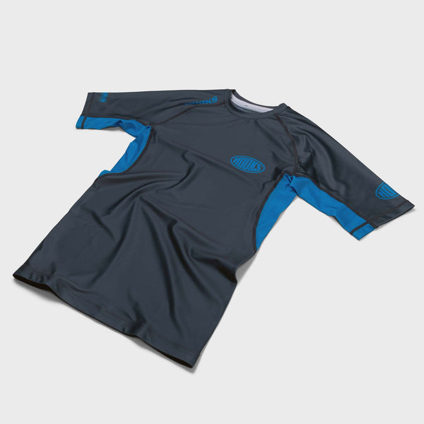 Hooks Fusion BJJ Short Sleeve Rash Guard - Coal