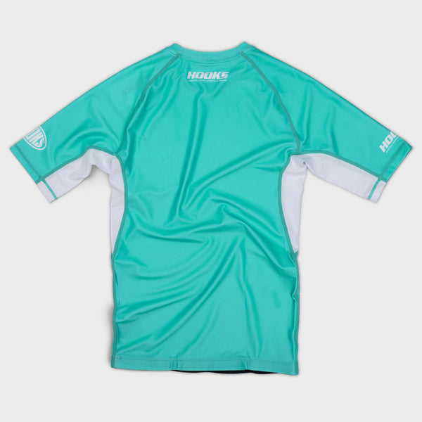 Hooks Fusion BJJ Short Sleeve Rash Guard - Teal