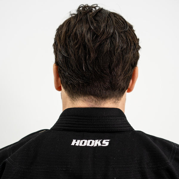 Hooks BJJ GI - Prolight II - Black with White.