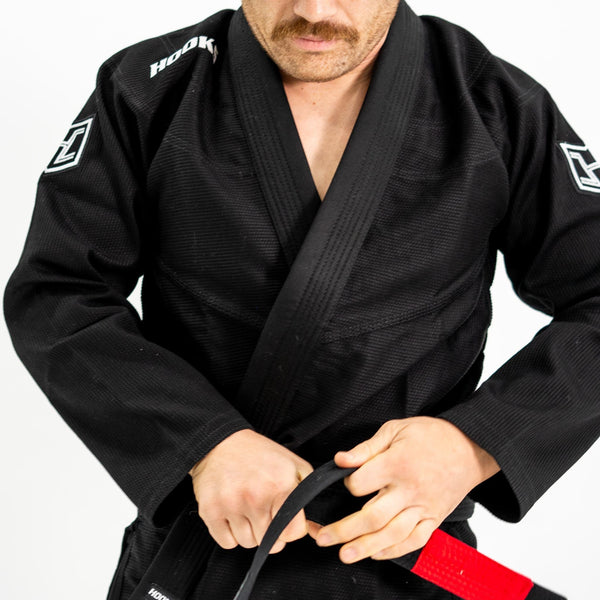 Hooks BJJ GI - Prolight II - Black with White.