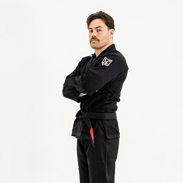 Hooks BJJ GI - Prolight II - Black with White.