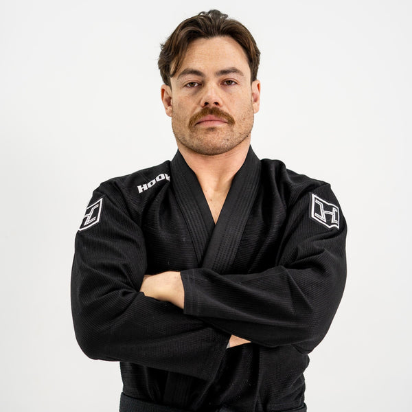 Hooks BJJ GI - Prolight II - Black with White.