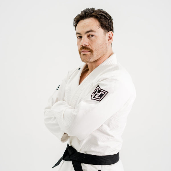 Hooks BJJ GI - Prolight II - White with Black.