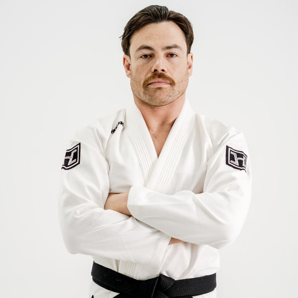 Hooks BJJ GI - Prolight II - White with Black.