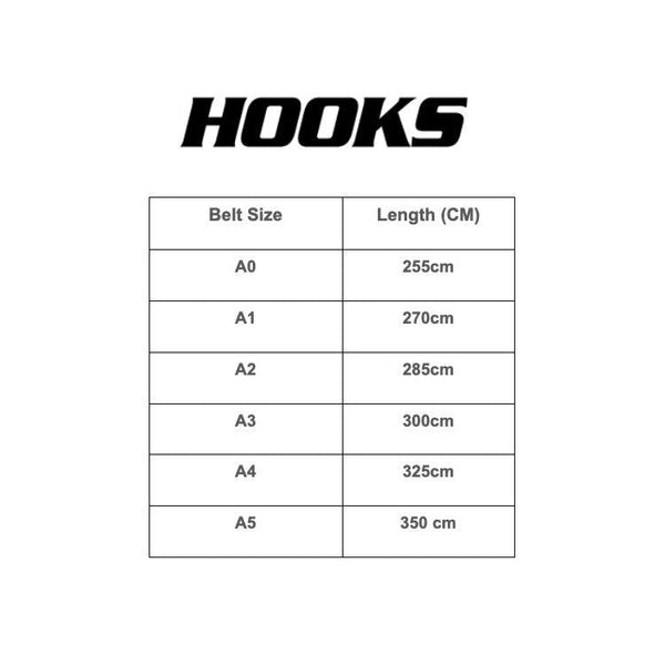 Hooks White BJJ Belt - Hooks Jiu-Jitsu