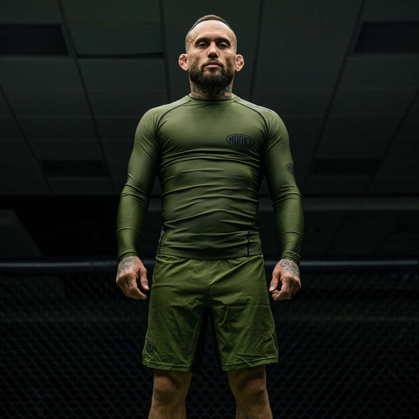 Hooks Fusion BJJ Grappling Shorts - Olive
