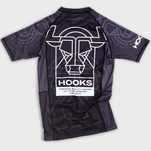 Hooks Short Sleeve BJJ Rashguard - Headstrong.