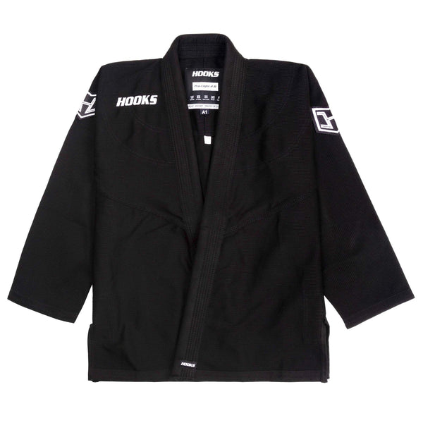 Hooks BJJ GI - Prolight II - Black with White.