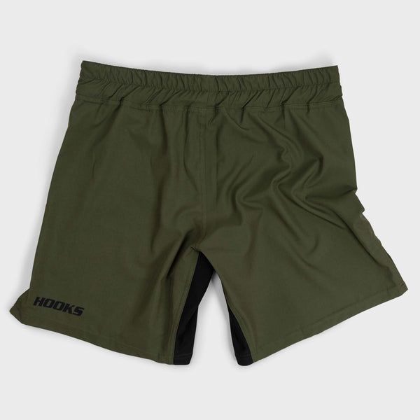 Hooks Fusion BJJ Grappling Shorts - Olive