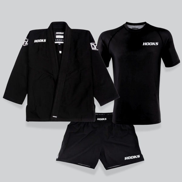 Hooks Prolight BJJ Gi and No-Gi Bundle - Black