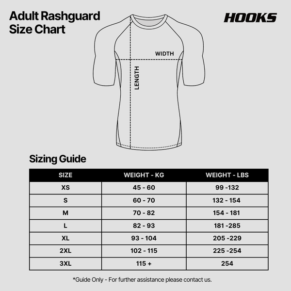 Hooks Short Sleeve BJJ Rash Guard - Dark Lights.