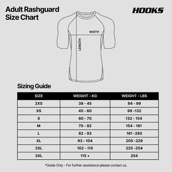 Hooks Short Sleeve Rash Guard - Fire Horse