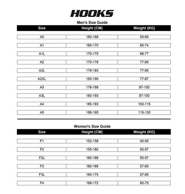 Hooks BJJ GI - Prolight II - Black with White.