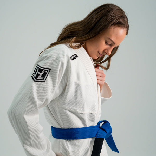 Hooks BJJ GI - Prolight II - White with Black.