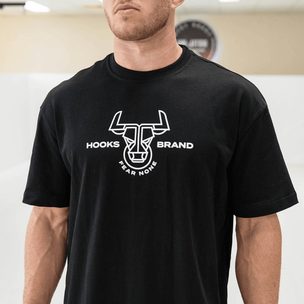 Front view of Hooks Headstrong Tee when worn