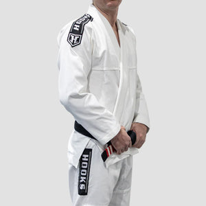 Hooks Origin BJJ Gi - White with White Belt - Hooks Jiu-Jitsu