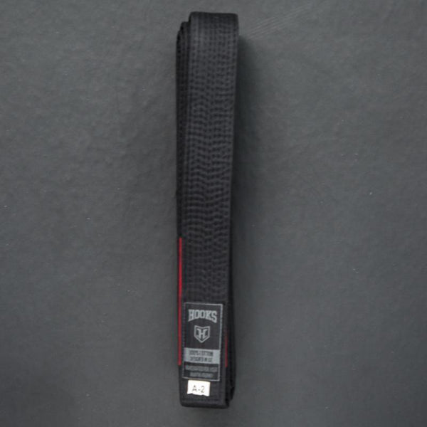 Hooks Black BJJ Belt - Hooks Jiu-Jitsu