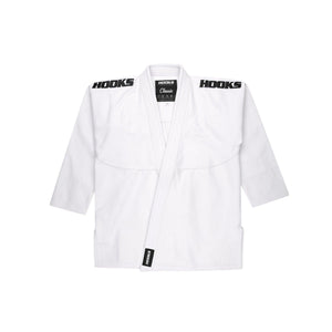 Hooks Kids Classic BJJ Gi - White includes White Belt - Hooks Jiu-Jitsu