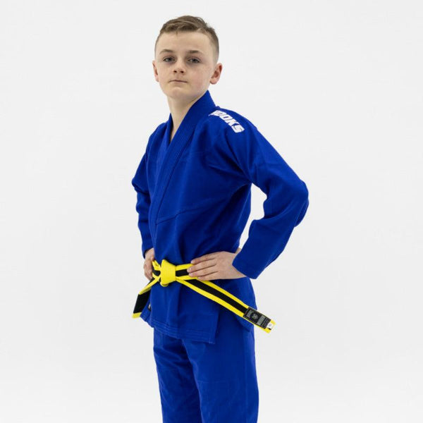 Hooks Kids Classic BJJ Gi - Blue includes White Belt - Hooks Jiu-Jitsu