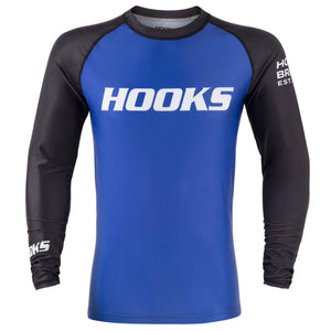 Hooks Long Sleeve Ranked Rashguard - Blue - Hooks Jiu-Jitsu