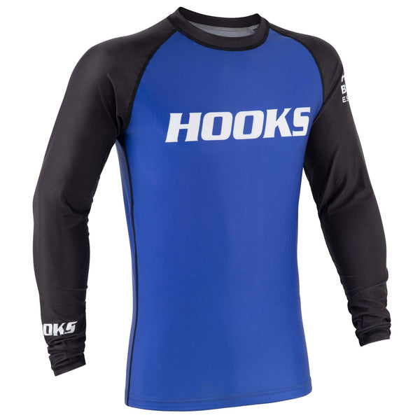 Hooks Long Sleeve Ranked Rashguard - Blue - Hooks Jiu-Jitsu