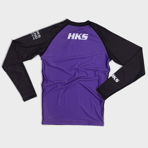 Hooks Long Sleeve Ranked Rashguard - Purple - Hooks Jiu-Jitsu