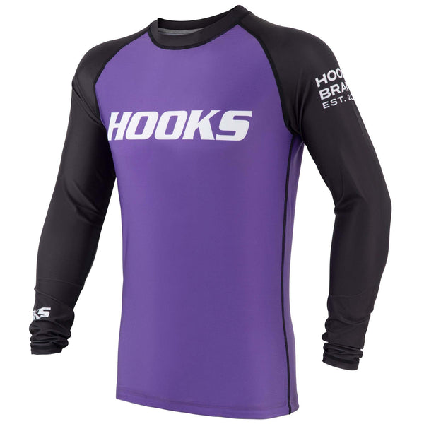Hooks Long Sleeve Ranked Rashguard - Purple - Hooks Jiu-Jitsu
