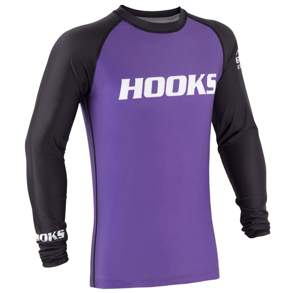 Hooks Long Sleeve Ranked Rashguard - Purple - Hooks Jiu-Jitsu