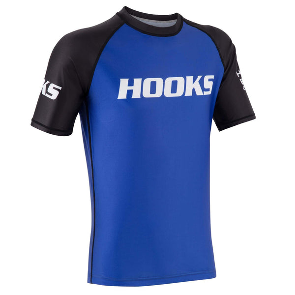 Hooks Short Sleeve Ranked Rashguard - Blue - Hooks Jiu-Jitsu