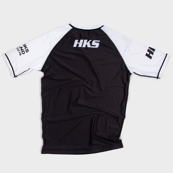 Hooks Short Sleeve Ranked Rashguard - White - Hooks Jiu-Jitsu