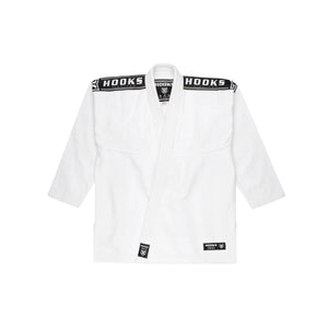 Hooks Origin BJJ Gi - White with White Belt - Hooks Jiu-Jitsu