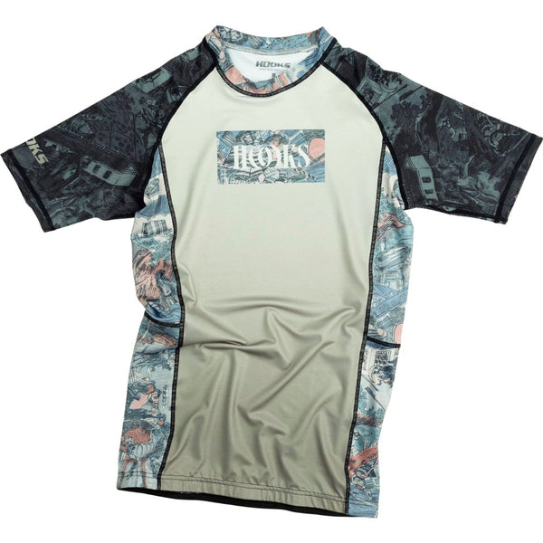 Hooks Short Sleeve BJJ Rashguard - Battle.
