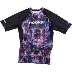 Short Sleeve BJJ Rash Guard - Grunge Design by Hooks