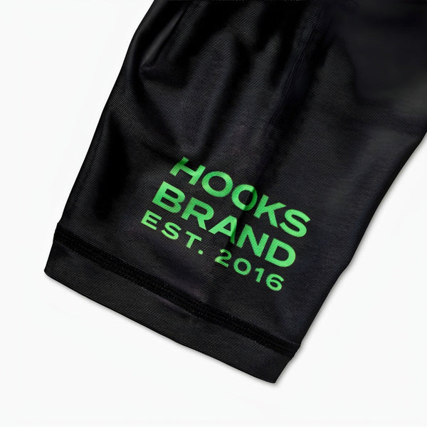 Hooks Kids 2026 Ranked BJJ Rash Guard - Green