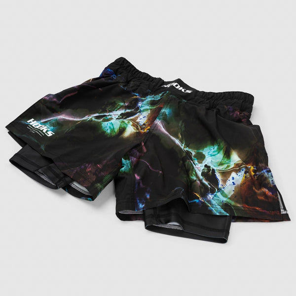 Hooks MMA Shorts - Dark Lights Fight Shorts.