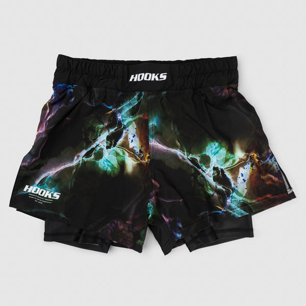Hooks MMA Shorts - Dark Lights Fight Shorts.