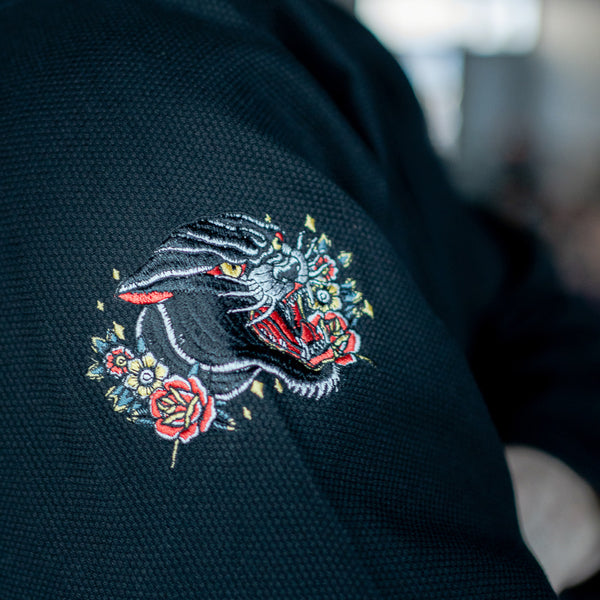 Roaring Panther Embroidery on Gi