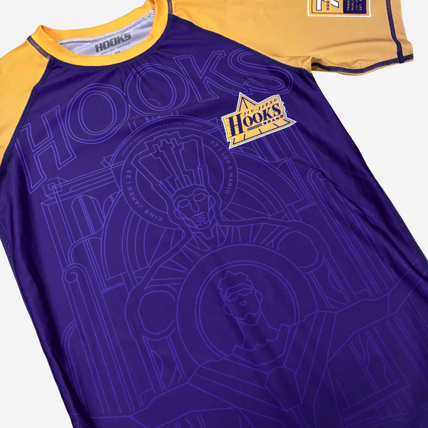 Hooks BJJ Rash Guard - Showtime - Purple