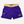 Purple shorts with yellow waistband featuring 'Hooks' branding on a white background