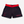 Black shorts with red waistband and 'HOOKS' branding on a white background