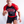 Man wearing a red and black 'Hooks' branded athletic outfit on a white background